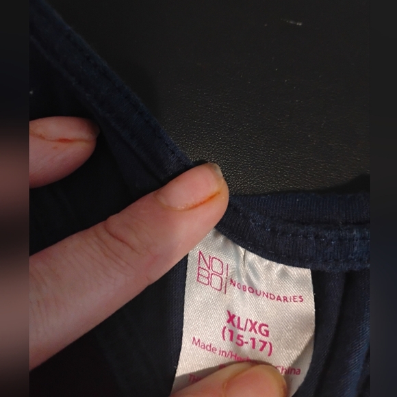 Navy Tank Top with Butterfly and Daisy Print - Picture 6 of 7